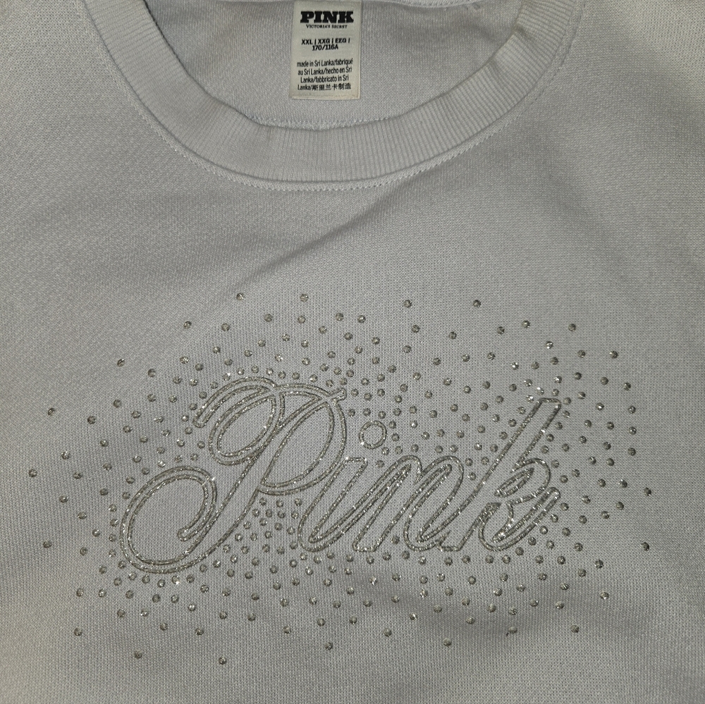 PINK Ivy Fleece Bling Crew Sweatshirt